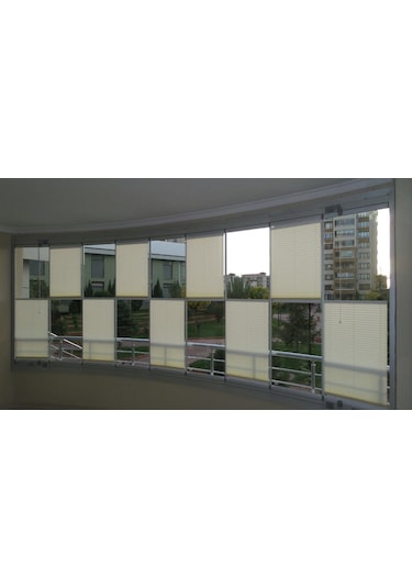 Cam Balkon Plise Perde İthal Vip Serisi, 9 Renk, Alüminyum Kasa (442549120)