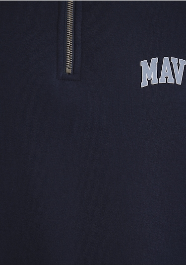 Mavi - Mavi Logo Baskılı Yarı Fermuarlı Lacivert Sweatshirt 0s10208-70497 Lacivert
