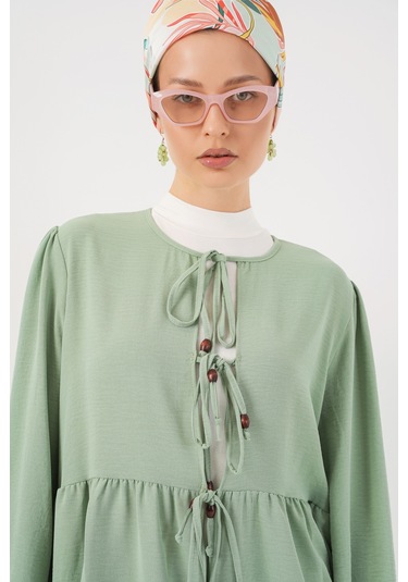 Kadın Önü Bağcıklı Tunik Pantolon İkili Takım 6744 - Mint Mint Kadın Önü Bağcıklı Tunik Pantolon İkili Takım 6744 - Mint Mint