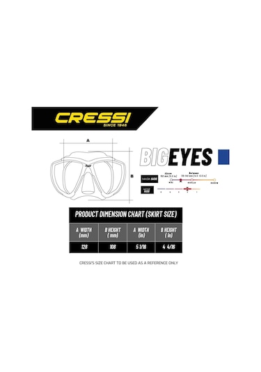 Parumarin Cressi Big Eyes Dark/Blue Dalış Ve Yüzme Maskesi