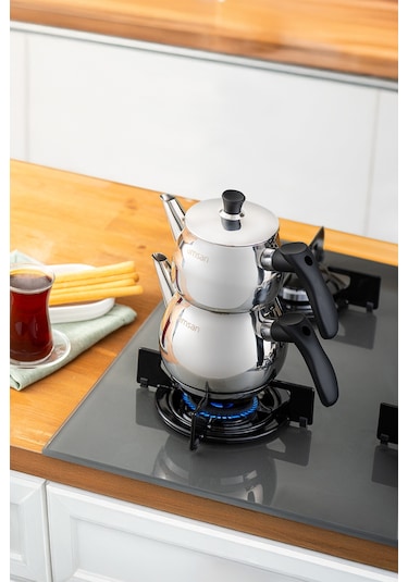 Emsan Ajda Mini Çaydanlık Takımı 0,75-1,5 Lt Siyah