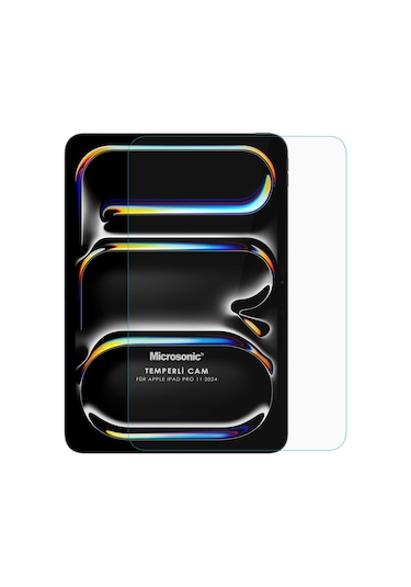 Microsonic Apple Uyumlu iPad  Pro 11 2024 A2836-a2837 Tempered Glass Cam Ekran Koruyucu