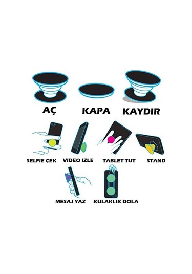 Telefon Parmak Tutucu - Asorti Evv-80615