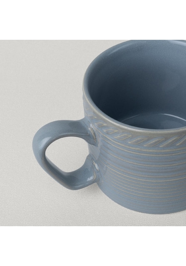 Linens Ringa Stoneware 250 Ml Kupa Mavi Mavi