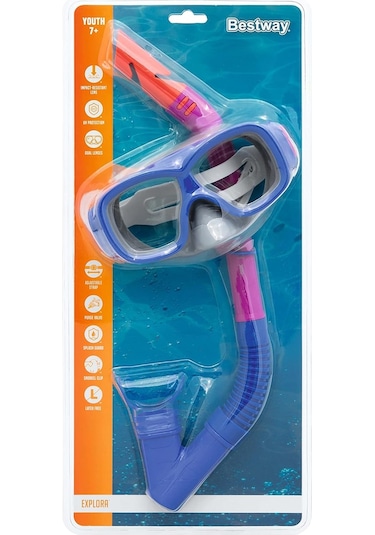 Bestway Explora Kids 7+ Şnorkel Maskesi Çok Renkli