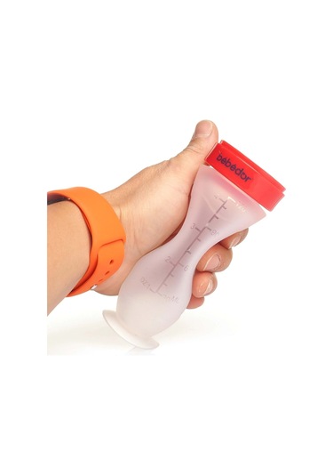 Bebedor Silikon Kaşıklı Biberon 120ml +6 Ay Şeffaf Kod:7509 4 Lü