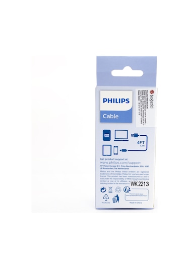 Philips Uyumlu DLC3541U USB-A Micro USB Şarj ve Data Kablosu 1.2M Siyah