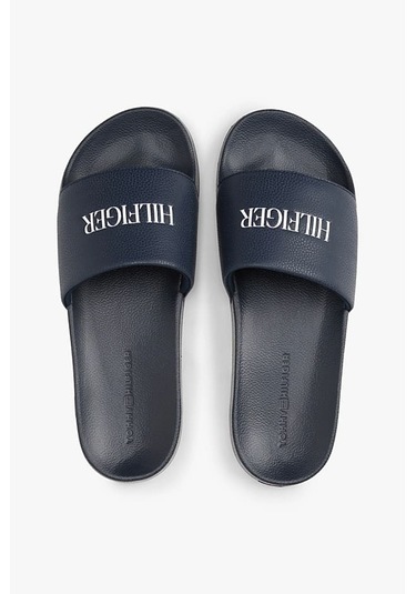 Erkek Logo Baskılı Havuz Terliği - Lacivert Desert Sky