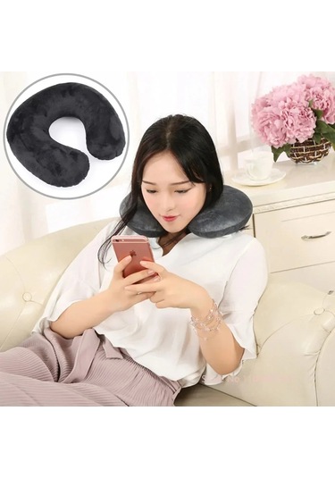 1 Adet U Şeklinde Seyahat Yastığı Taşınabilir Şişme Boyun Diğer