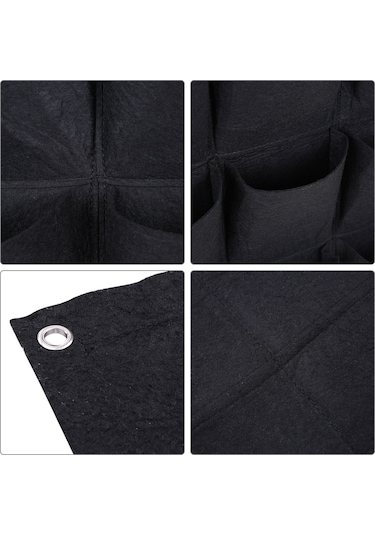 Jeehugo 18 Cebelli Duvar Tipi Bitki Yetiştirme Çantası - Növen Kumaş, Konforlu, Iç/dis Bahçe, Bitki Duvarı Oluşturucu