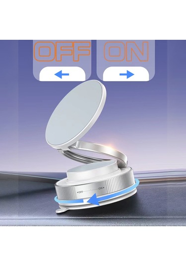 Araba Araç İçi Telefon Tutucu Güçlü Vakum Tabanlı Manyetik Katlanabilir Mini Güçlü Tutucu Siyah