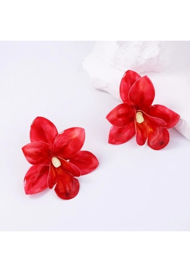 Willowhaven 2 Adet Bohem Büyük Çiçek Küpeler: Canlı Turuncu-sarı Çiçek Ve Yeşil Yapraklı, Hafif Yaz Aksesuarı Sarı