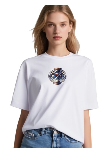 Ogc Kum Saati Oversize Unisex T-shirt Beyaz