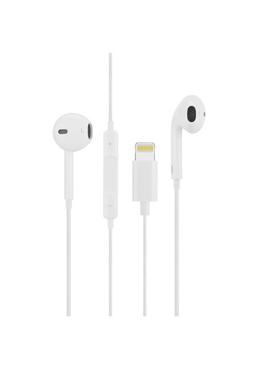 Asonic As-xk100 Beyaz Lightning Konnektörlü Bluetooth Kablolu Kulak İçi Mikrofonlu Kulaklık As-xk100