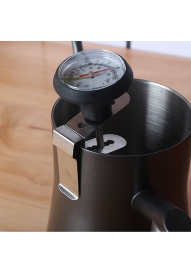 Moveevo Siyah Küçük Diskli El Filtre Kahve Sıcaklık Ölçer - Hızlı Ölçüm, Büyük Ekran, Süt Köpüğü Ve Su Sicaklığı İçin Tespit Cihazı