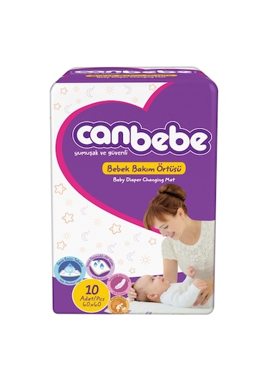 Canbebe Bebek Bakım Örtüsü 60 x 60 CM 10 Adet
