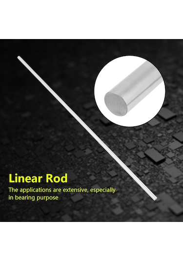 Wezone 8mm Çaplı 500mm Uzunlukta 304 Paslanmaz Çelik Doğru Hareketli Lider Çubuk - Dayanıklı, Pürüzsüz, Yüksek Hassasiyetli Makinalar İçin