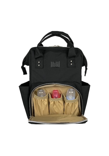 Bye Bye Paris Anne Bebek Bakım Sırt Çantası Siyah Çok Renkli