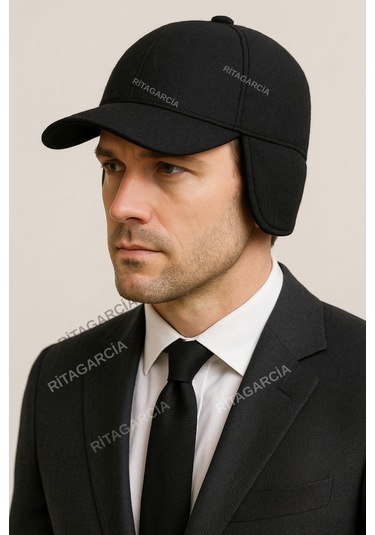 Kışlık Kulaklıklı Şapka Siyah