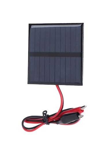 Hangfox 0.7w 5v Polikristal Güneş Paneli - 3.7v-5v Pil Şarjı İçin, Ev Projeleri Ve Bilimsel Çalışmalar İçin Uygun Depolama Fonksiyonu Yok