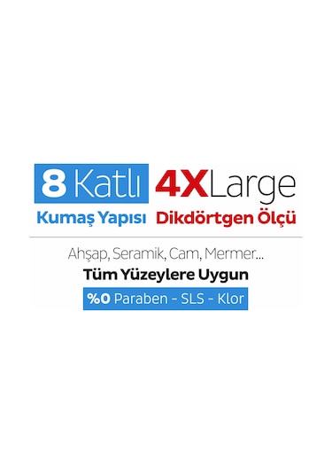 Sleepy Easy Clean Çamaşır Suyu Katkılı Mopa Uyumlu Yer Temizlik Havlusu&Mendili 50 Yaprak