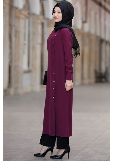 Rümeysa Tesettür Takım Mürdüm Mürdüm