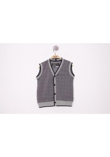 Toontoy Erkek Çocuk Desenli Okul Yelek Kırmızı