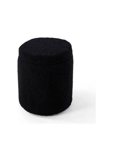Teddy Sandıklı Puff Siyah
