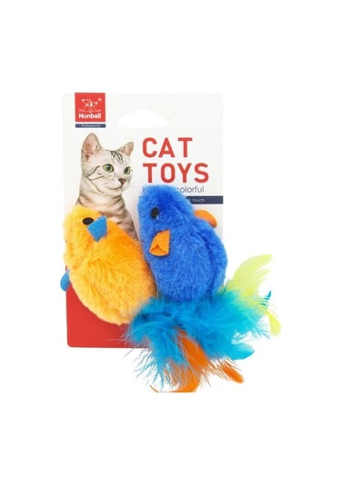 Nunbell Tüylü Fare Kedi Oyuncağı 2'li