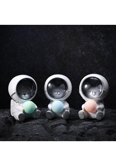 Opulentliving Galaksi Astronot Işık Dekorasyonu - Ev Ve Ofis Masası İçin Aydınlatma Beyaz Beyaz