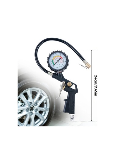 Dashanshop 1 Adet Çok Fonksiyonlu Lastik Şişirme Aleti Basınç Göstergeli Hortum 0 220 Psı