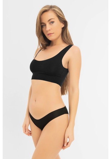 Kadın İz Yapmayan Dikişsiz Lazer Kesim Külot 3'lü Paket Karışık Renkli Çok Renkli 2