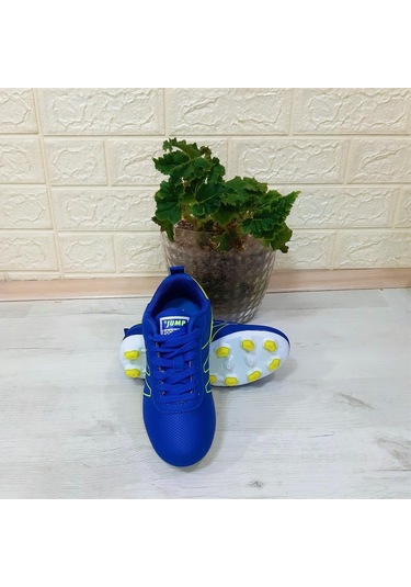 Jump 28843 Saks Mavi Krampon Çim Saha Çocuk Futbol Ayakkabı 001
