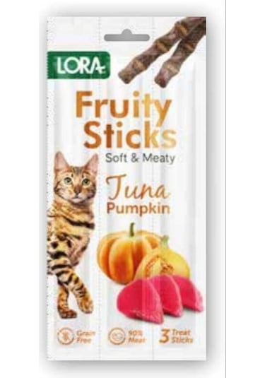 Lora Fruity Sticks Ton Balıklı Kedi Ödül Çubuğu 2'li 3 x 5 G