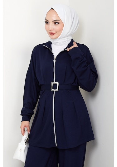 Dilsa Kemerli Oysho İkili Takım 1607 - Lacivert Lacivert