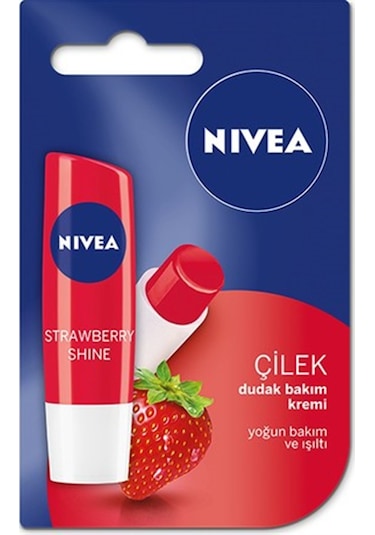 Nivea Shine Çilek Dudak Bakım Kremi 4.8 G