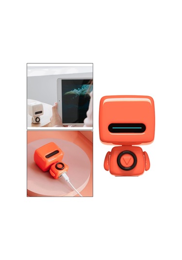 Dolıty Mini Robot Kablosuz Bluetooth 5.0 Hoparlör Turuncu