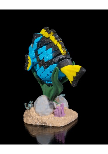 Hareketli Mavi Cerrahbalığı Ve Standı 10x6,5 Cm