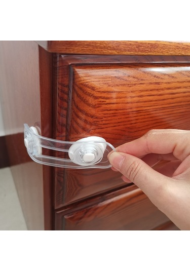 Moveevo Çocuk Güvenliği Kilitleri - Çekmeceler/buzdolapları İçin - Kolleri Korumak - Abs+pvc Malzeme - 2 Adet - Şeffaf Çok Renkli
