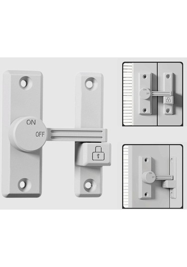Besthome1 Stabil Sürgülü Beyaz Kapı Mandalı Koruması Ev Ofis Ahır Suntek Model