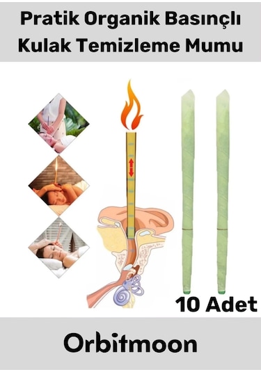 Premium Seri Kulak İçi Kir Temizleme Hava Basınçlı Doğal Aromaterapi Mumu 10 Adet