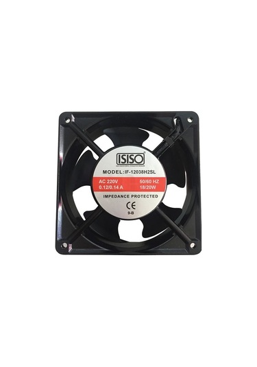 Isıso Devirli Aksial Metal Fan 12x12x38