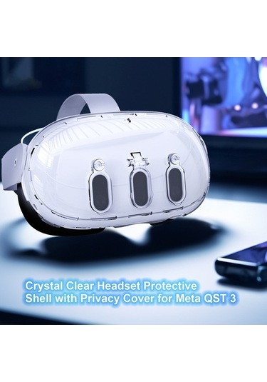 Pazly Jys Jys-mq012 Meta Quest 3 Vr Kılıf, Şeffaf Pc Kapağı, Kamera Lens Koruyucu - Şeffaf Turuncu Küçük Boyutlu Versiyon Şeffaf Turuncu