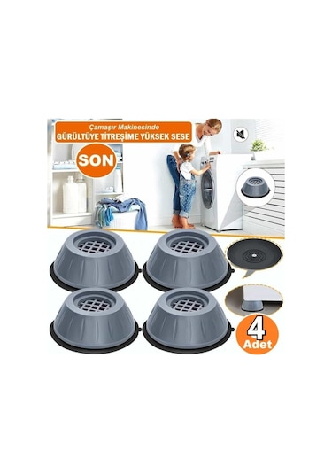 Beyaz Eşya Çamaşır Makinesi Titreşim Önleyici Vantuzlu Ayak 4Adet - 556611290