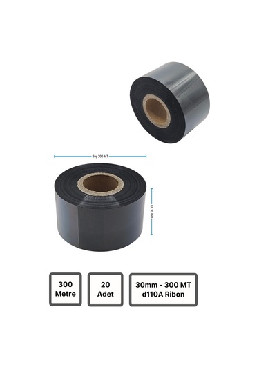 D110a Ribon 20 Adet Rulo 30 Mm X 300 Mt 1
