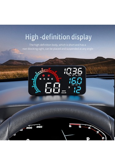 Mufunye 5.5 İnç Evrensel Hud Gösterge, Hız, Yükseklik, Sürüş Süresi Ve Tarih Görüntüleme İle Multicolor Gps Ekran
