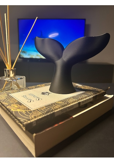 Modern Balina Kuyruğu Obje Minimal Salon Masa Üstü Dekoru Siyah