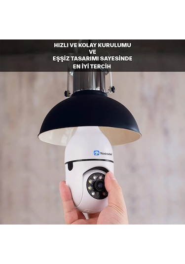 Yoosee Ev Güvenlik WIFI Panoramik Kamera Hd Ampul Uzaktan İzleme Kablosu