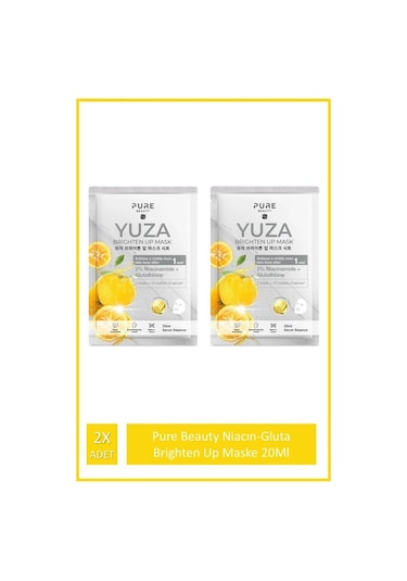 Pure Beauty Niacın-gluta Brighten Up Maske 20ml 2x