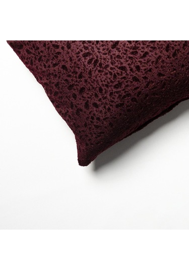 Sezyon Yuna Desenli 40 60 Bordo Kırlent Kılıfı Bordo